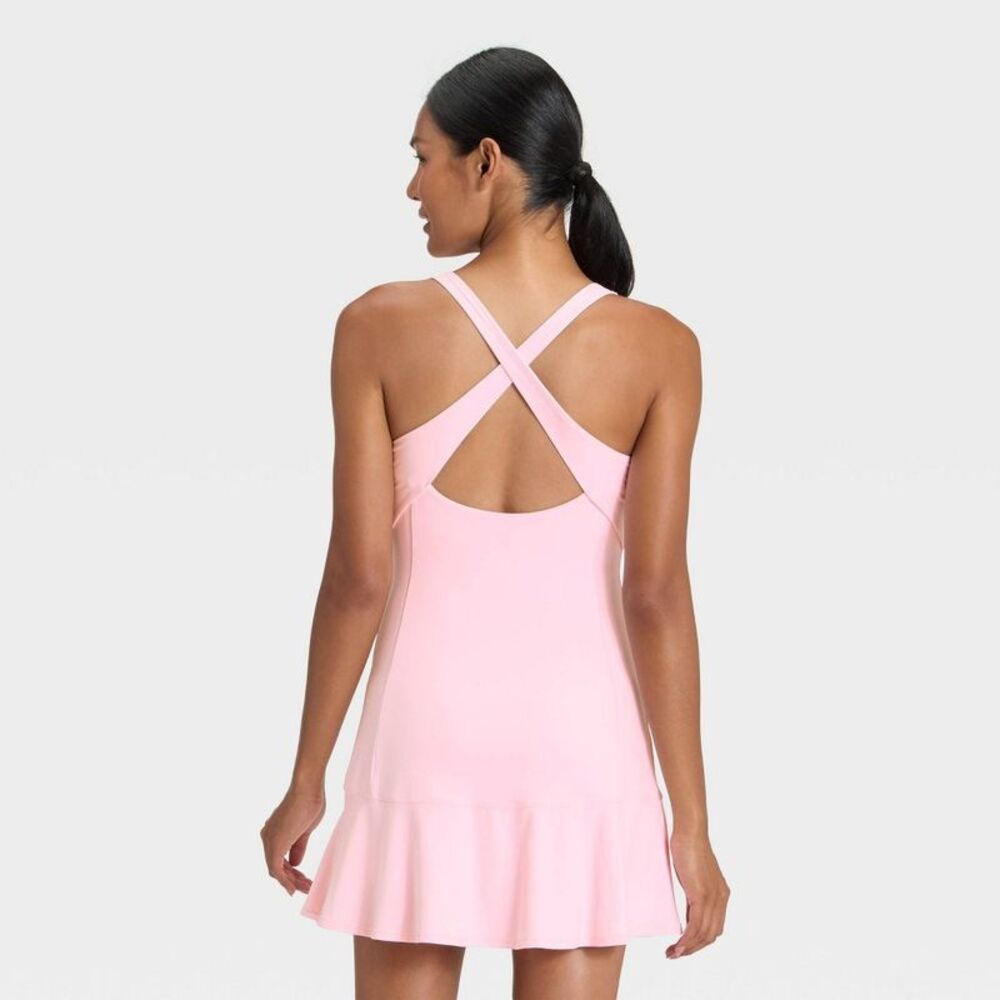 All In Motion - Women's Everyday Soft Ruffle Dress - All In Motion Pink - Picture 2 of 4